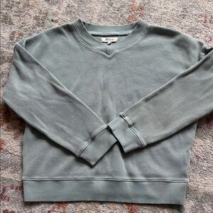 Madewell Green Waffle Top